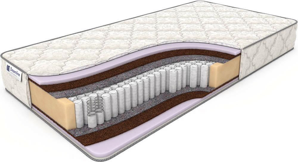 Матрас с независимыми пружинами Дримлайн Eco Foam Hard S-1000 Средне-жесткий / Средне-жесткий 160x200