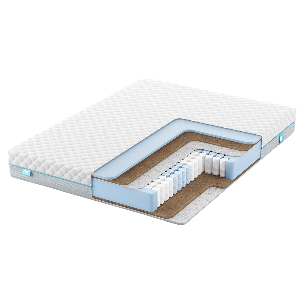 Матрас c независимыми пружинами Promtex Soft Optima Cocos Средне-жесткий / Жесткий 80x195