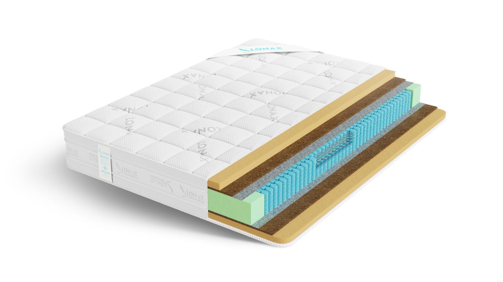 Матрас с независимыми пружинами Lonax Memory Medium S1000 Средний / Средний 80x200