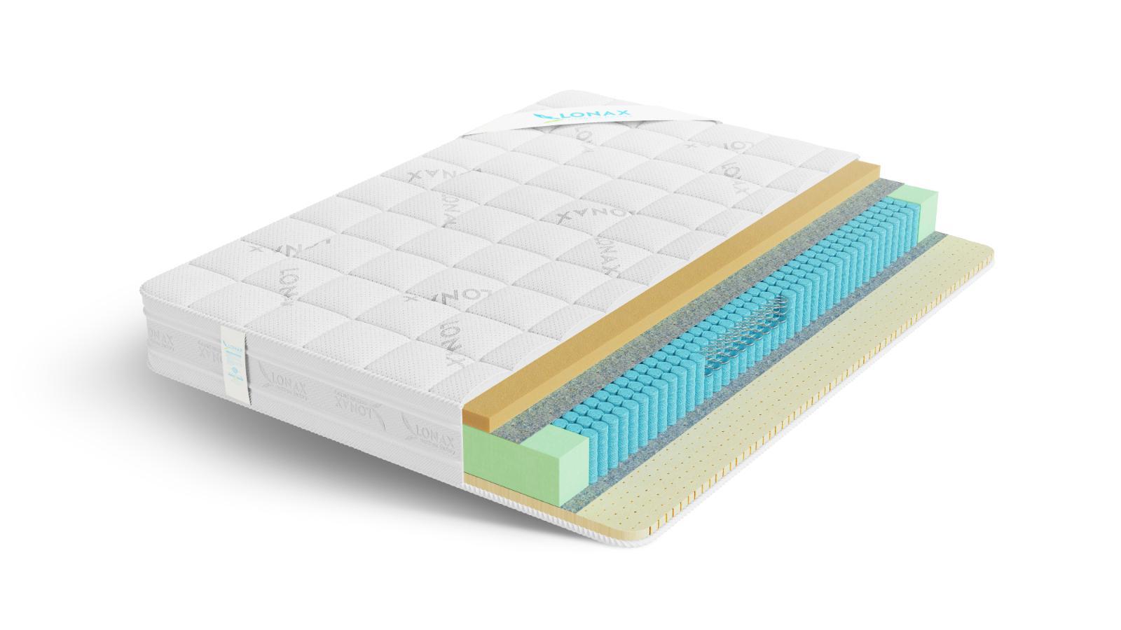 Матрас с независимыми пружинами Lonax Memory Latex S1000 Средне-мягкий / Мягкий 120x200