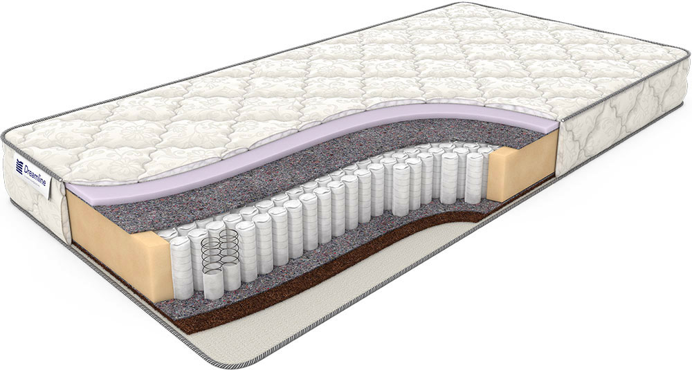 Матрас с независимыми пружинами Дримлайн Junior Kombi S-1000 Средний / Средне-жесткий 65x125