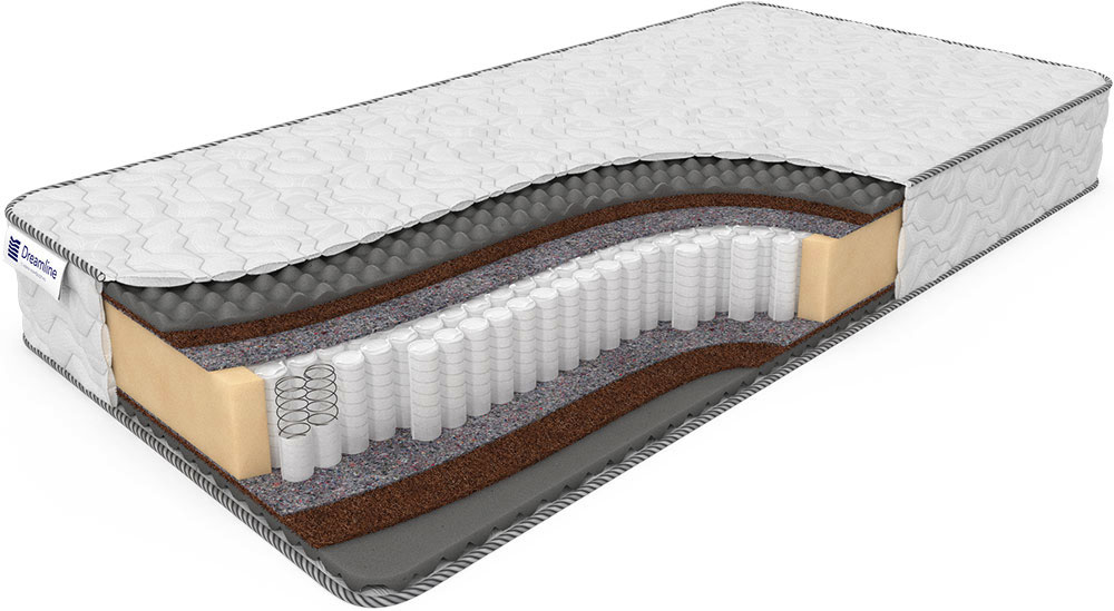 Матрас с независимыми пружинами Дримлайн Coal Memory Space Massage S-1000 Средний / Средний 80x200