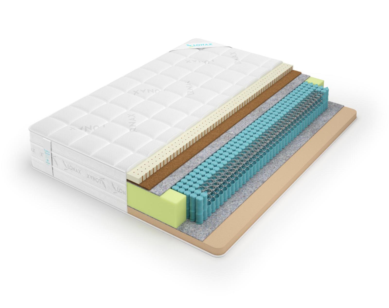 Матрас с независимыми пружинами Lonax Memory Medium Mix S1000 Мягкий / Средний 120x200