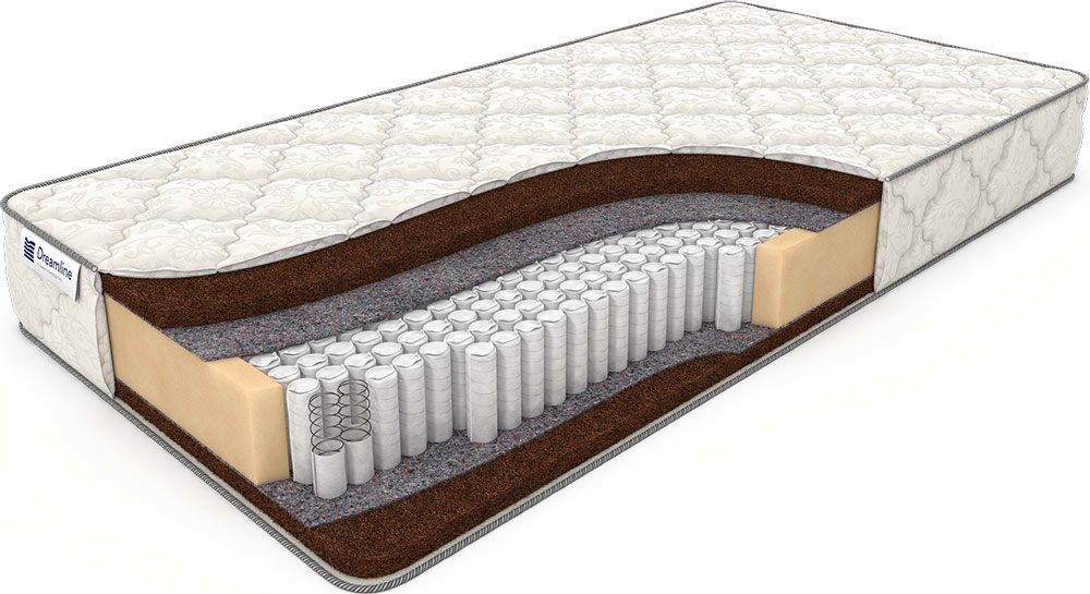 Матрас с независимыми пружинами Дримлайн Dream-3 S-1000 Жесткий / Жесткий 80x160