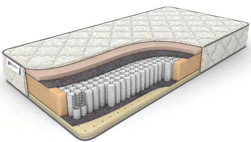 Матрас с независимыми пружинами Дримлайн Memory Sleep S-1000 Средний / Средне-мягкий 160x200
